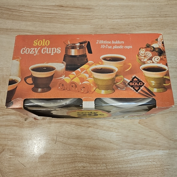 Vintage 70's Solo Cozy Cups New In Package - Picture 6 of 7
